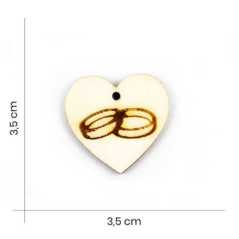 Forma Cuore matrimonio Legno