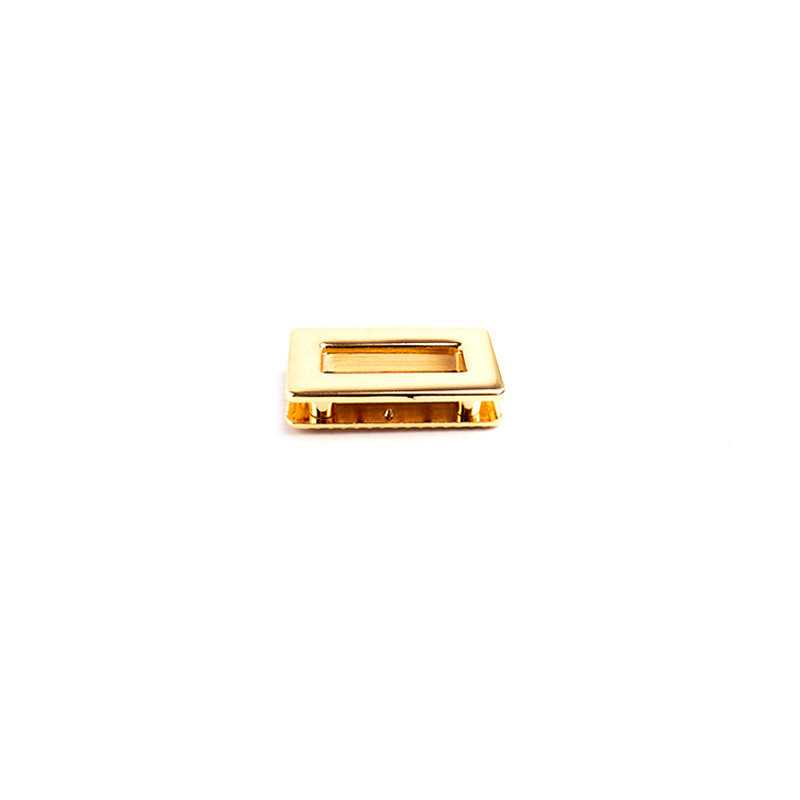 Chiusura a girello per borsa rettangolare piccola - Oro - Misura 2,5x1,5cm