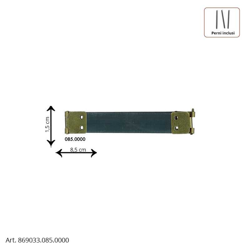 Fermeture pression en métal pour portefeuilles - Bruni - Taille 8,5x1,4 cm