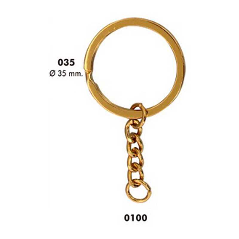 Key Ring with Gold Chain -...