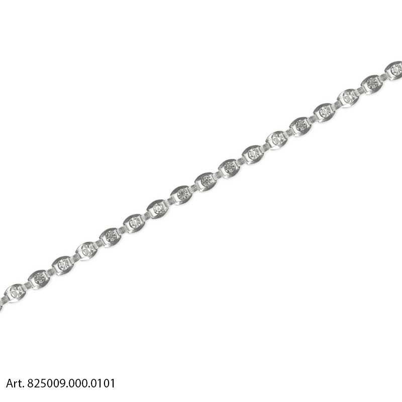 Rhinestone Bag Chain in Steel - Silver