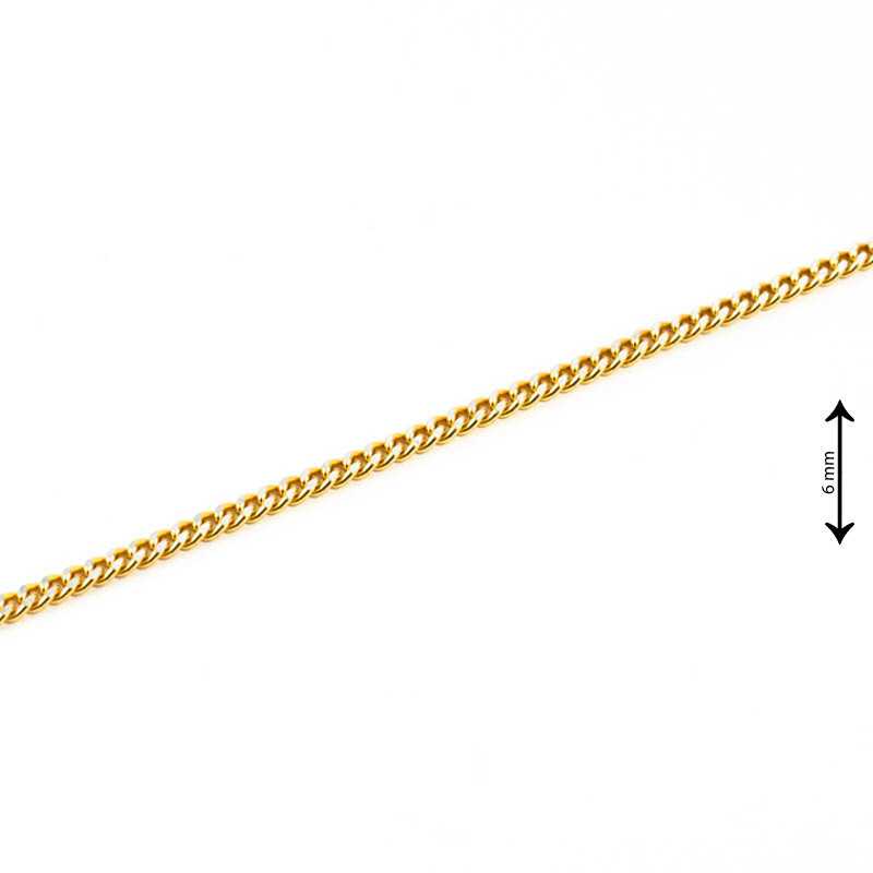 Aluminum Bag Chain - Gold - Height 6mm