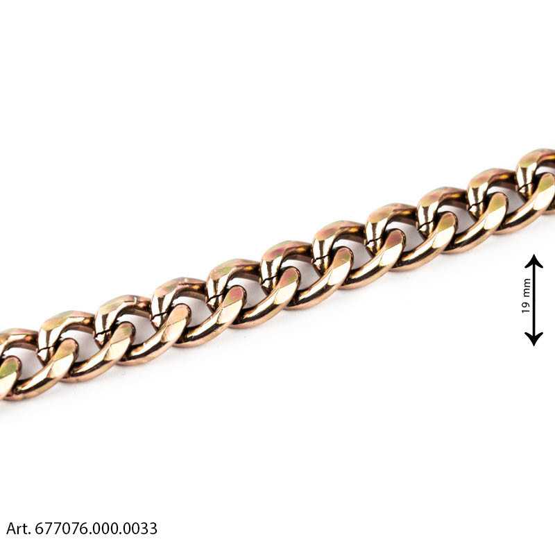 Aluminum Bag Chain - Gold - Height 19mm