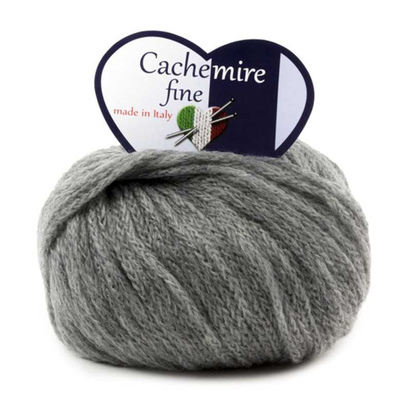 Cachemire Fine - fil mélangé de laine mérinos et cachemire - Gris 62