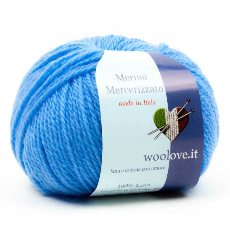 Merino Mercerizzato Celeste