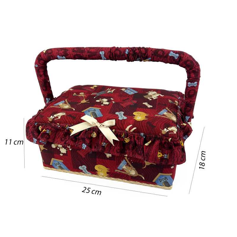 Fabric sewing basket -...