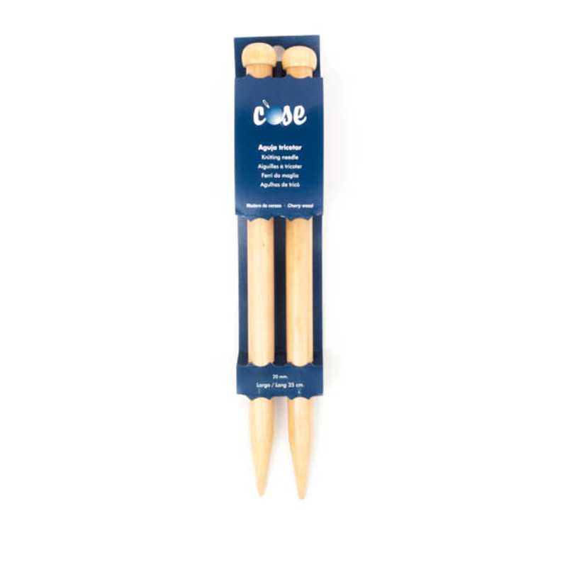 20mm wooden knitting needles