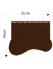 Measurements Patella Eco-leather bag model Onda Dark Brown D566