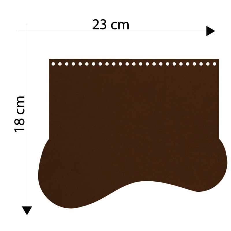 Measurements Patella Eco-leather bag model Onda Dark Brown D566