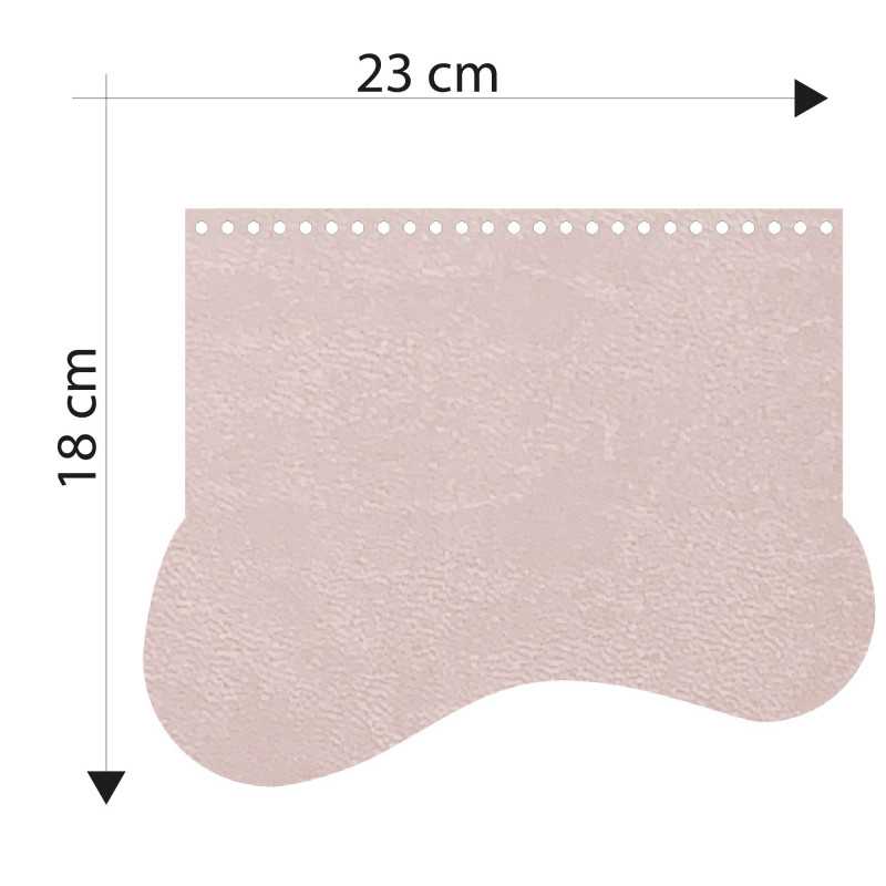 Patella measurements Eco-leather bag model Onda Pink Powder E996