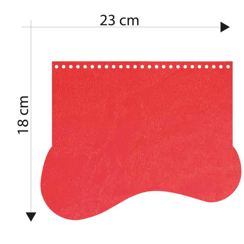 Mesures de la rotule Sac en éco-cuir modèle Onda Rouge E479