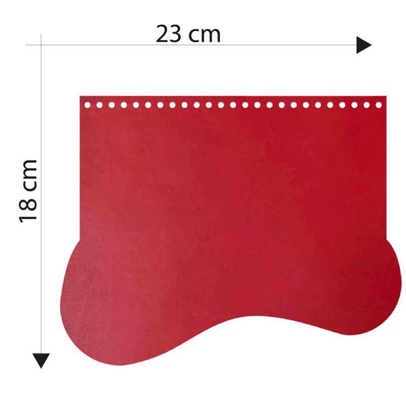 Dimensions Sac Patella en éco-cuir modèle Onda Rouge Foncé 4746