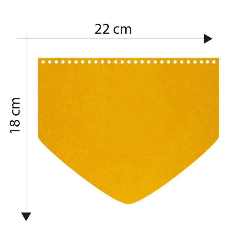 Rotule Tailles Sac en Eco-cuir modèle Punta Jaune F415