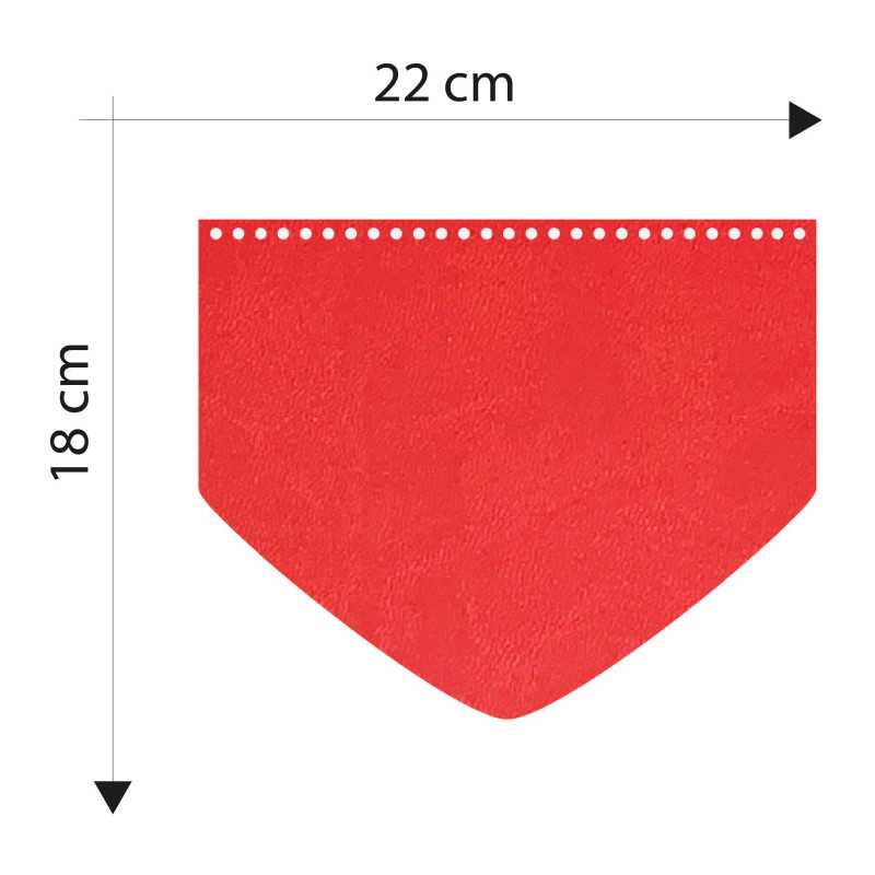 Mesures de la rotule Sac en simili cuir modèle Punta Rosso E479