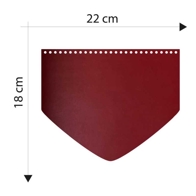 Tailles du Sac Rotulien Simili Cuir Modèle Punta Rouge Foncé 4746