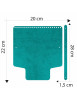 Measurements Patella Faux Leather Bag with Handle A345 Teal