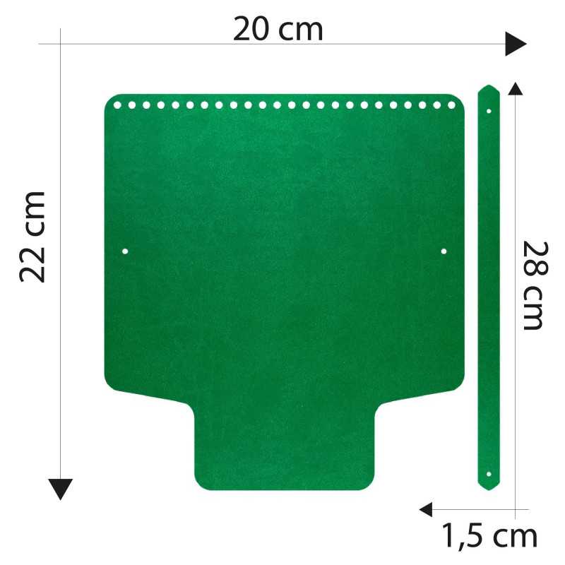 Sac rotule en simili cuir avec poignée verte 4747