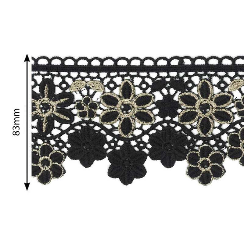 Two-tone lamé macramé lace...