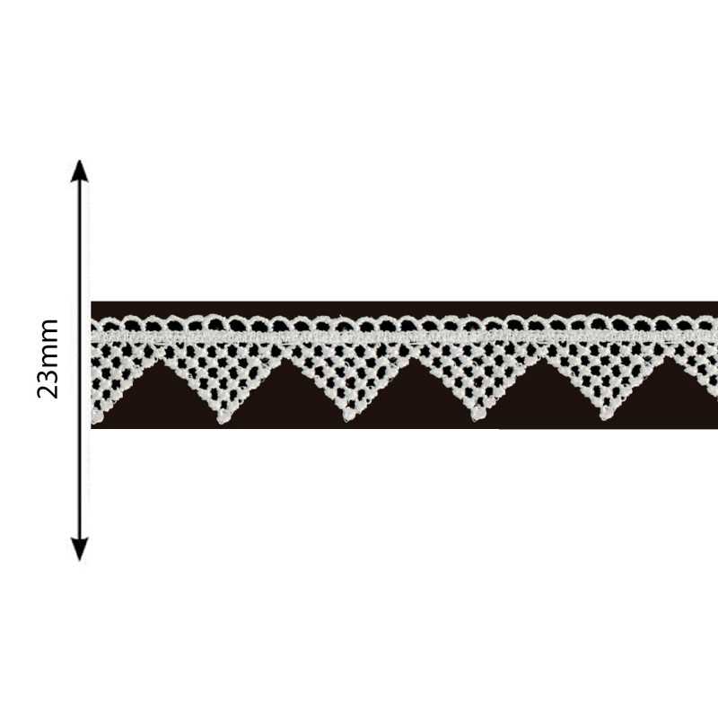 Dentelle macramé unie -...