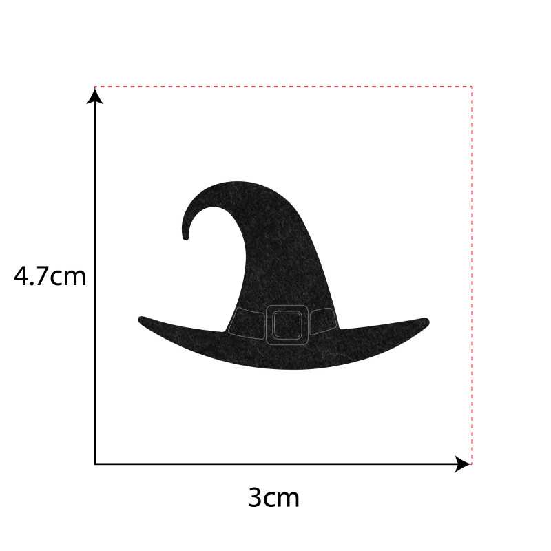 Witch Hat Measurements - Felt decoration