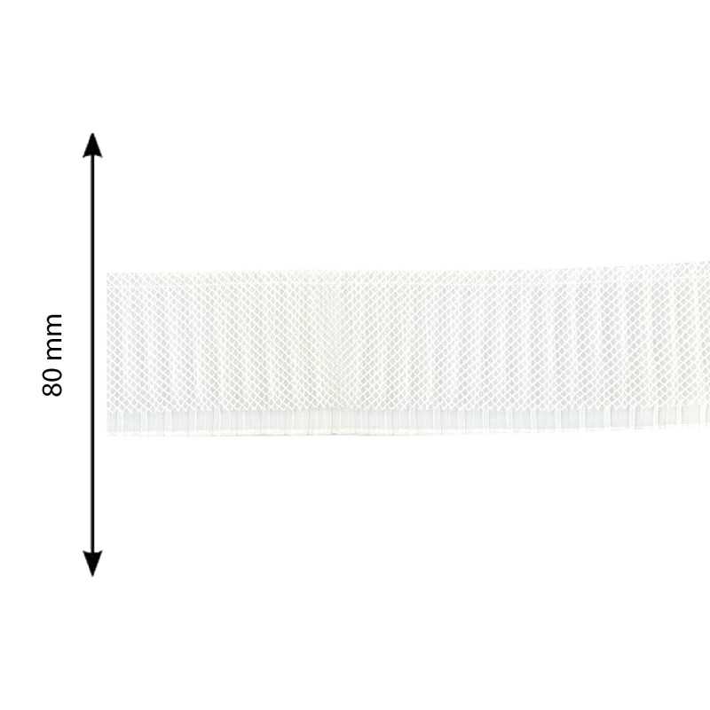 Lacet double filet 8cm - Blanc