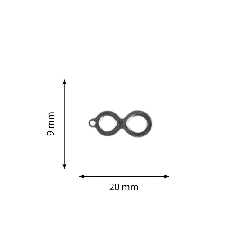 Breloque infini 20x9 mm -...