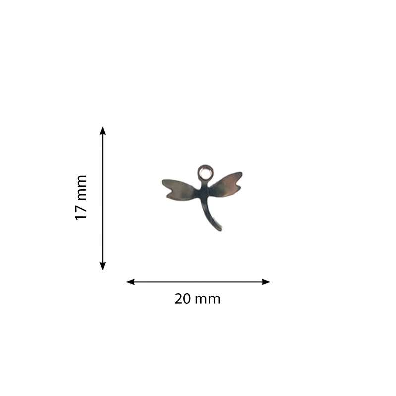 Charm libellula 20x17 mm -...