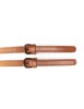 Pair of adjustable bag handles in faux leather fabric - Size 65x1.5 cm - Leather - Details