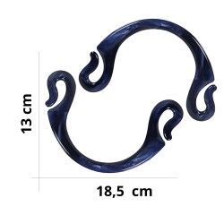 Laterale fondo per borsa bauletto all'uncinetto in tessuto finta pelle - Misura 20x17 cm