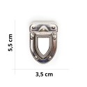 DIY Bag Push Button Clasp - Silver - Size 3.5 x 5.5cm