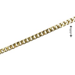 Flat Ring Metal Bag Chain - Height 12mm - Gold