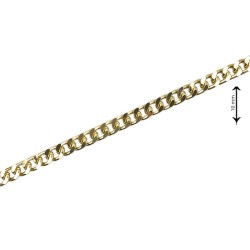 Flat Curb Chain Bag Chain - Height 10mm - Gold