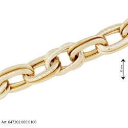 Wide Chain Bag Chain - Gold - Height 30mm