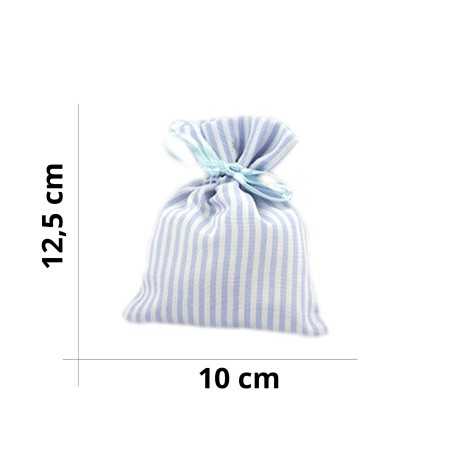 Striped favor bag in light...