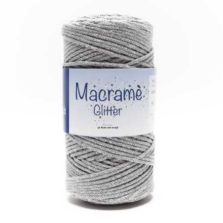 Macramè glitter - Grigio 04