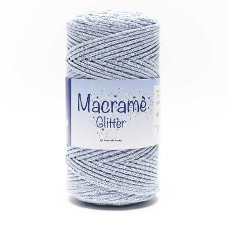 Macramè glitter - Azzurro 07