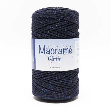 Macramè glitter - Blu 09