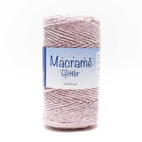 Macramè glitter - Rosa 18