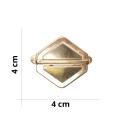 Chiusura a pulsante a forma esagonale per borse - Oro - Misura 4x4 cm