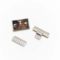 Square Snap Lock with Wheels - Silver