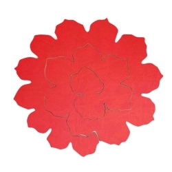 Large peony in faux leather fabric - DIY flower - Measurement 12.5 cm