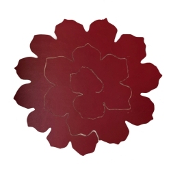 Large peony in faux leather fabric - DIY flower - Measurement 12.5 cm