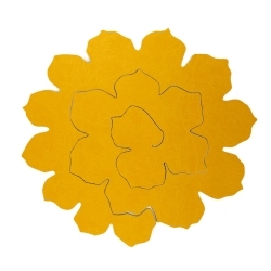 Large peony in faux leather fabric - DIY flower - Measurement 12.5 cm
