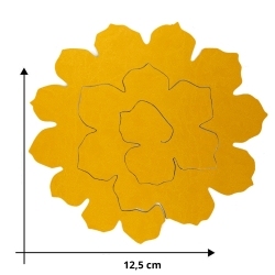 Large peony in faux leather fabric - DIY flower - Measurement 12.5 cm