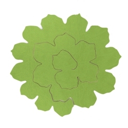 Large peony in faux leather fabric - DIY flower - Measurement 12.5 cm