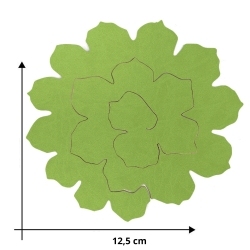 Large peony in faux leather fabric - DIY flower - Measurement 12.5 cm