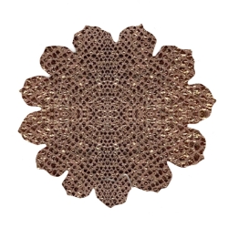Petite marguerite en tissu simili cuir - Fleur DIY - Taille 6 cm
