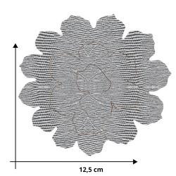 Large peony in faux leather fabric - DIY flower - Measurement 12.5 cm