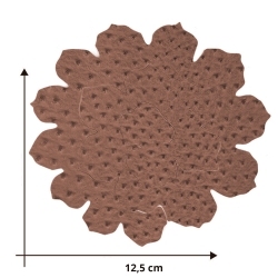 Large peony in faux leather fabric - DIY flower - Measurement 12.5 cm