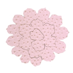 Large peony in faux leather fabric - DIY flower - Measurement 12.5 cm